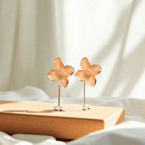Apricot Petal Earrings