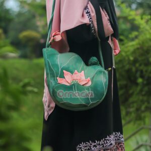 Lotus Flower Shoulder Bag (green) thumbnail