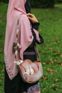 Lotus Flower Shoulder Bag (brown) thumbnail