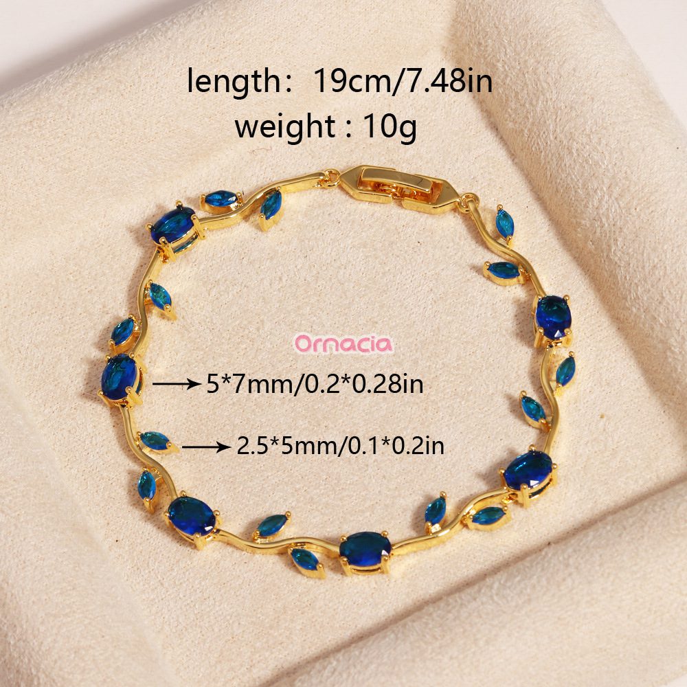 Blue Gold Tulip Bracelet