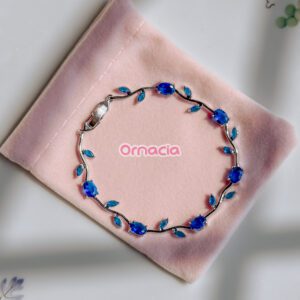 Blue Platinum Tulip Bracelet