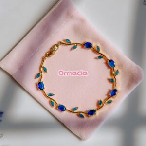 Blue Gold Tulip Bracelet