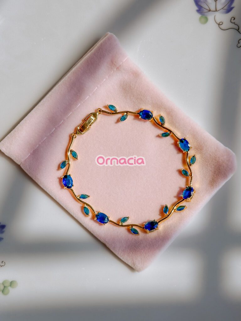 Blue Gold Tulip Bracelet