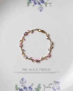 Amethyst Gold Tulip Bracelet thumbnail