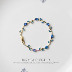 Blue Gold Tulip Bracelet