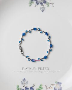 Blue Platinum Tulip Bracelet thumbnail