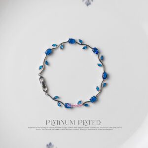 Blue Platinum Tulip Bracelet