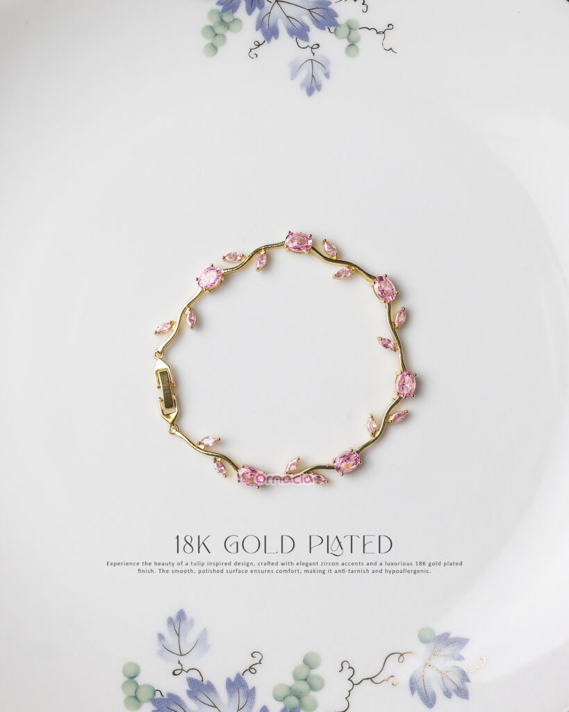 Pink Gold Tulip Bracelet