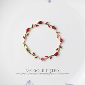 Red Gold Tulip Bracelet