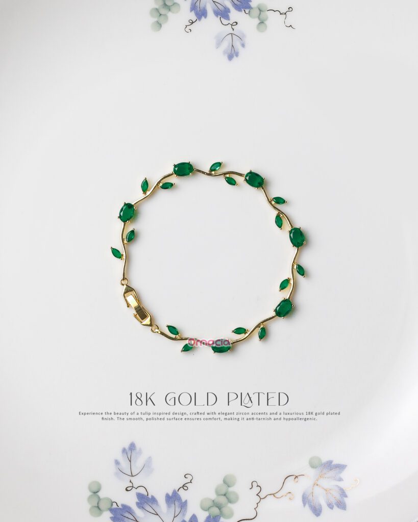 Green Gold Tulip Bracelet