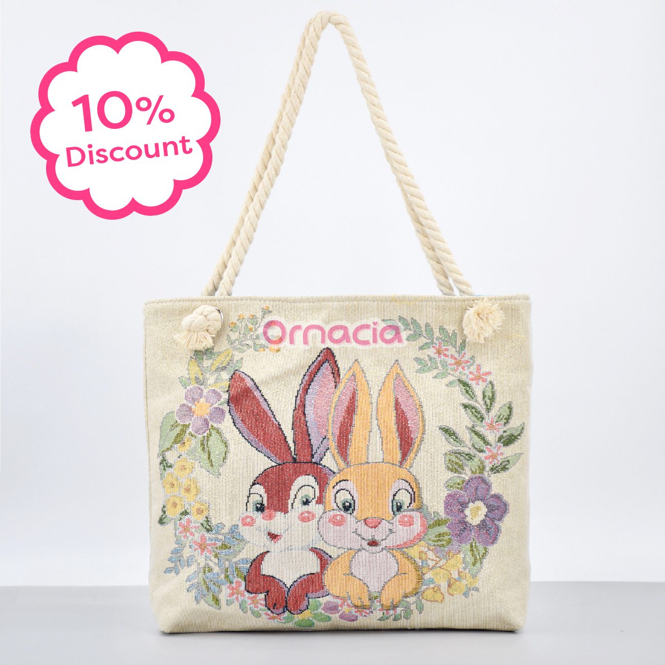 Rabbit Duo Tote