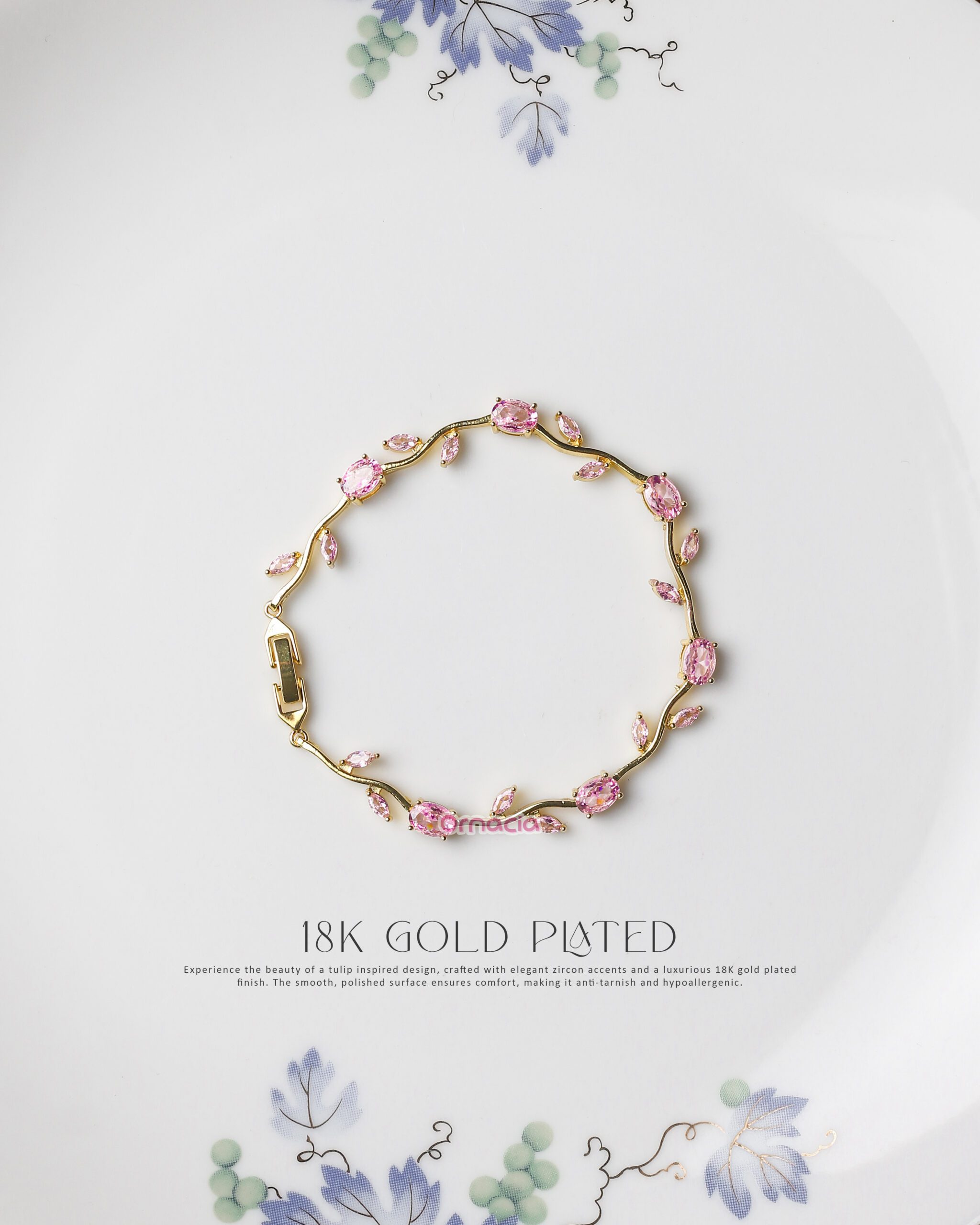 Pink Gold Tulip Bracelet